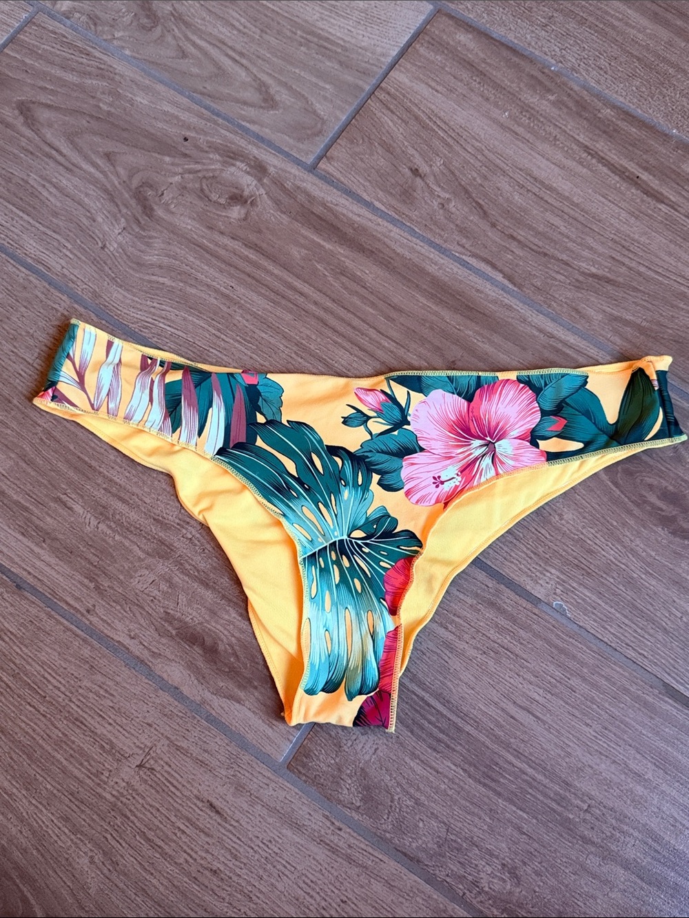 Rip Curl Yellow Tropical Floral Bikini Bottoms